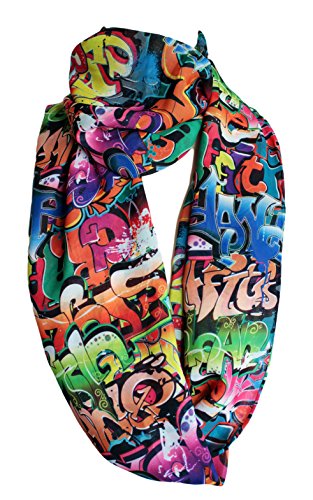 Etwoa Graffiti Infinity Scarf Circle Scarf2