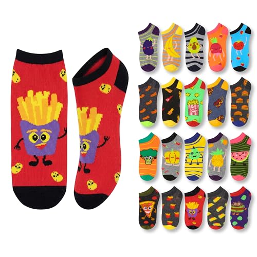 Image of Tipi Toe Women's 20 Pack Colorful Low Cut Socks - Lightweight, Breathable Design for All-Day Comfort Sizes 9-11 /10-13