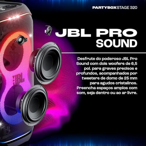 Caixa de Som Bluetooth JBL Partybox Stage 320