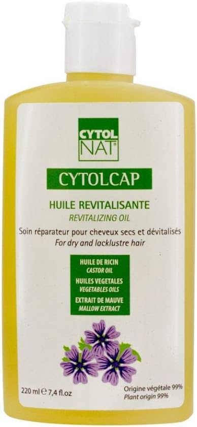 CYTOLCAP® Revitalizing Oil 220 ml – Restorative care before shampoo for dry and devitalized hair – Based on Castor oil.