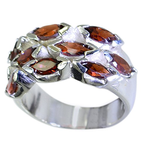 Bague en argent et grenat véritable, le cadeau de mariage idéal