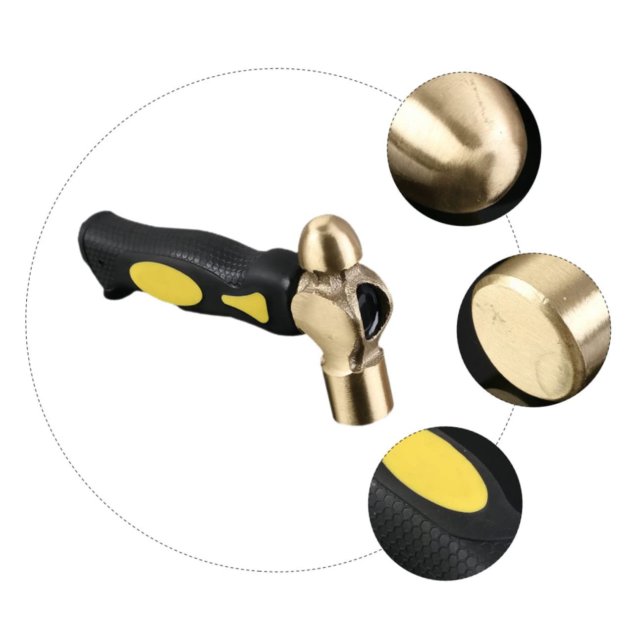 POPETPOP Martillo De Latón De Lb Para Estampado Cabeza Plana Mango Para Fabricación De Joyas y Trabajos De Detalle Delicado