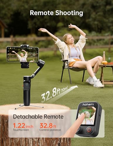 Image of Hohem iSteady V3 Ultra iPhone Gimbal Black, AI Tracker RGB Touch Remote, Extension Rod Tripod Video Stabilizer