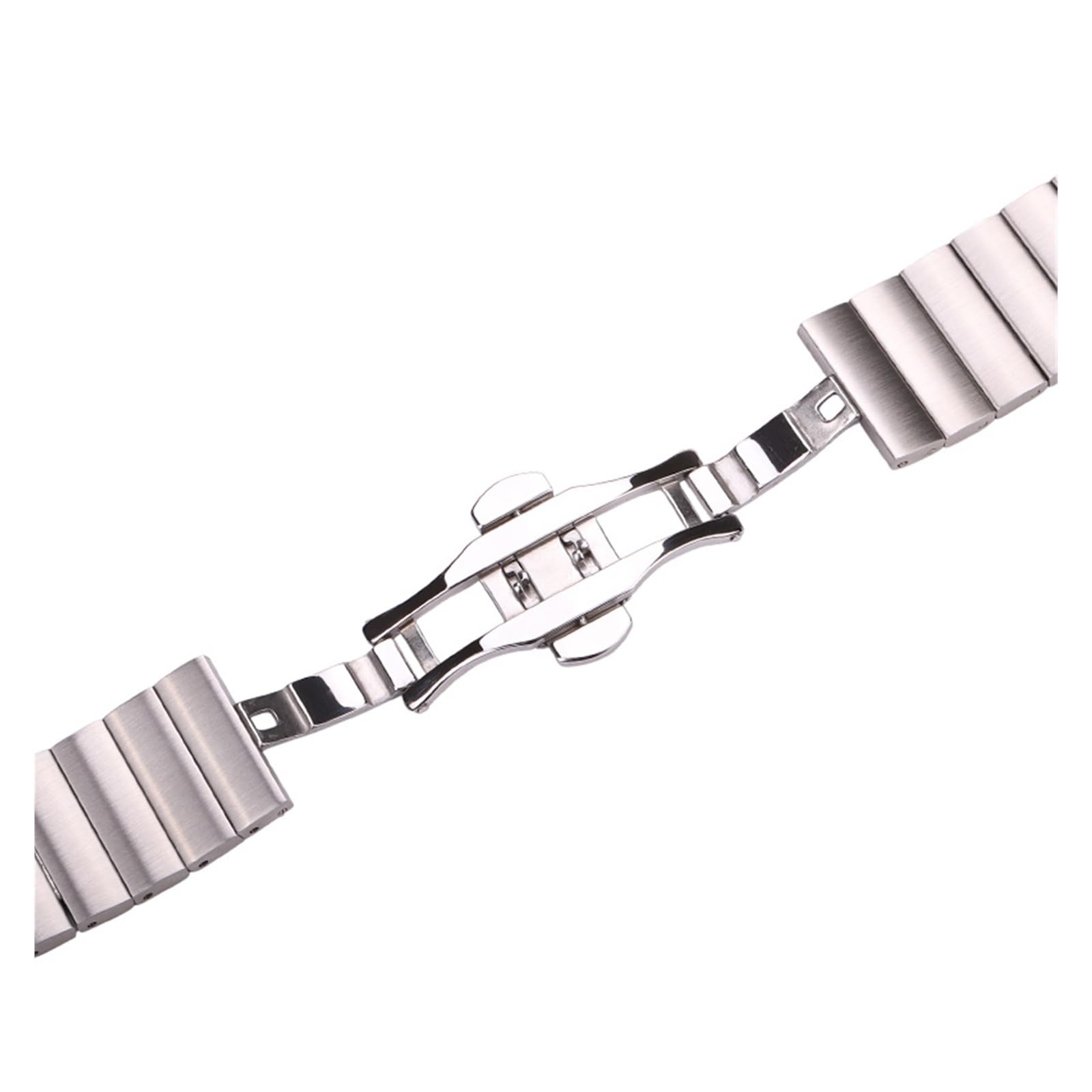 SiChouwz Correa De Reloj De Acero Inoxidable Macizo Correas De Reloj De Metal Cepillado