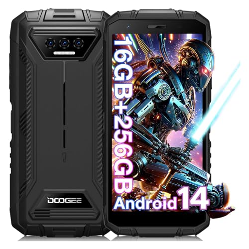 DOOGEE S41 MAX Rugged Smartphone 2024,16GB + 256GB/SD 1TB, Android 14 Rugged Phone,6300mAh Rugged Cell Phone, 5.5" HD+ Display, IP68 Waterproof Outdoor Military Grade 4G Mobile Phone, NFC/WiFi/OTG