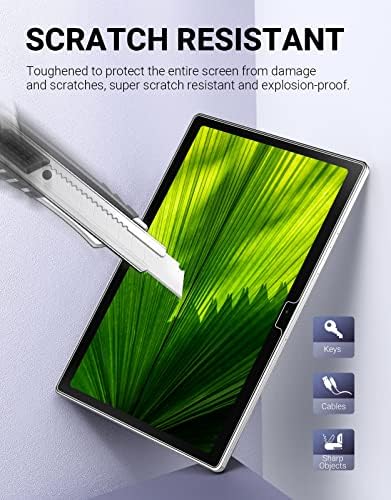 MoKo Screen Protector Fits Samsung Galaxy Tab A8 10.5 Inch 2021(SM-X200/SM-X205/SM-X207), [2-Pack] Anti-Scratch Round Edge 9H Hardness Ultra Clear Tempered Glass Film Fit Galaxy Tab A8 2021, Clear