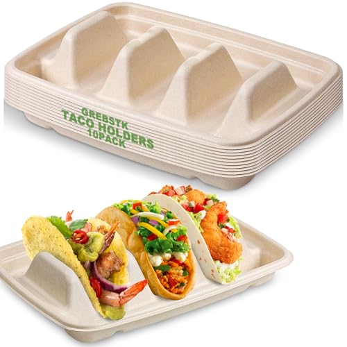 50% Off GREBSTK Compostable Taco Holders - 10 Pack