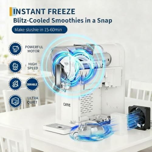 Image of Garvee Slushie Machine for Home - 70 oz Ice-Free Frozen Drink Maker, Self-Cleaning Function with 6 Preset Programs for Margaritas, Frappes, Milkshakes, White