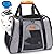 PUEIKAI Pet Carrier Bag, Portable Cat Carrier Bag with Two Windows, Detachable Cushion and Breathable Mesh, Airline-Approved Foldable Dog Carrier Bag, with Shoulder Strap and Pet Bowl
