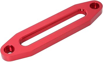 Red Aluminum Hawse Fairlead, for Automotive Anchor Cables ATV 3000-4000 lb Winch,4.88 inch 124mm Mount Smooth.