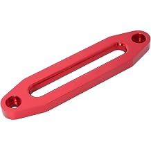 Red Aluminum Hawse Fairlead, for Automotive Anchor Cables UTV 8000-15000 lb Winch,10 inch 254mm Mount Smooth.