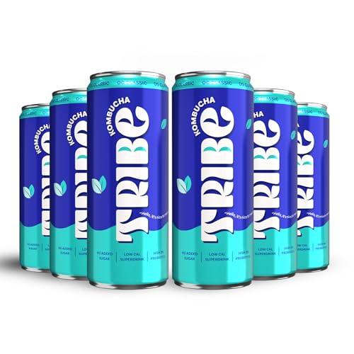 Image of Tribe Kombucha Probiotic Super Drink | Supports Gut Health | Gluten-Free | Naturally Fermented | Super Refreshing | Gut Friendly | Improves Blood Sugar | Antioxidant and Hydration | No Added Sugar | 250 ML X 6 (OG CLASSIC)