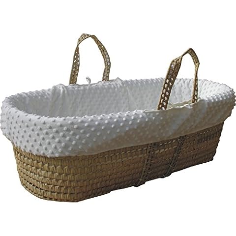 Jillyraff Cuddlesoft Dimple Fleece Moses Basket Dressing Cover