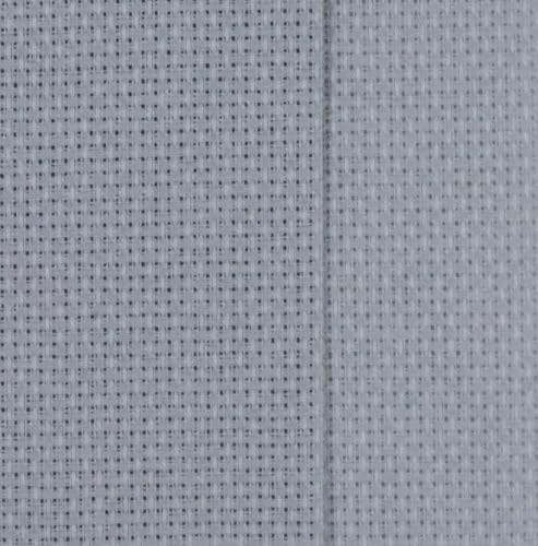 Image of KCS 16CT Counted Cotton Cross Stitch Aida Cloth Fabric (Light Grey, 59 inch x 1 Yard)