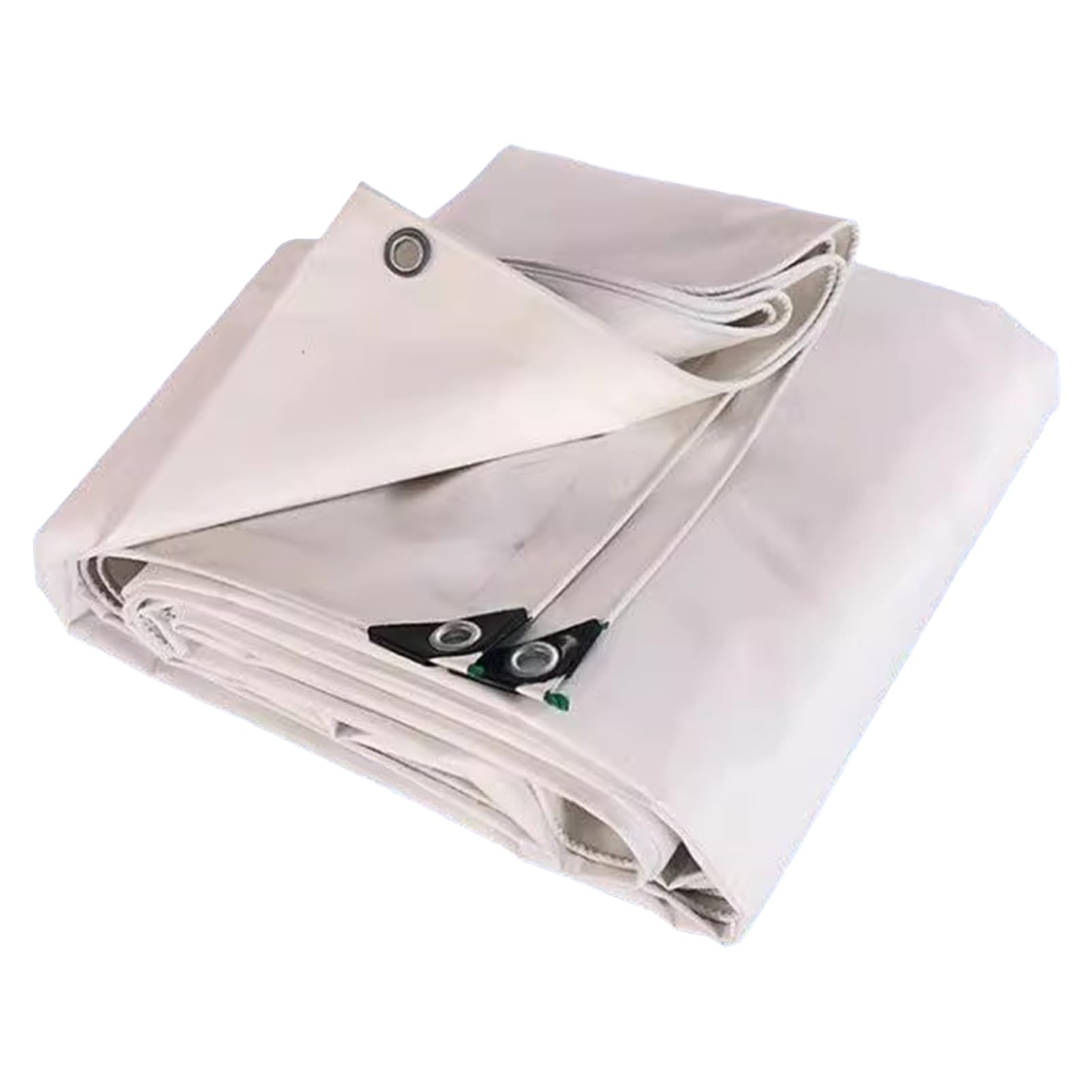 GLDYTVF Heavy Duty Waterproof White Tarpaulin Tarp Sheet 4x7m 4x8m 5x5mDurable Canvas Cover for Canopy Tent Boats FurnitureFinished Size 4x6m (13.1ft x 19.7ft)