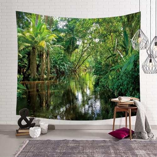 Tenture tissu décoration murale paysage forêt imprimé haute définition
