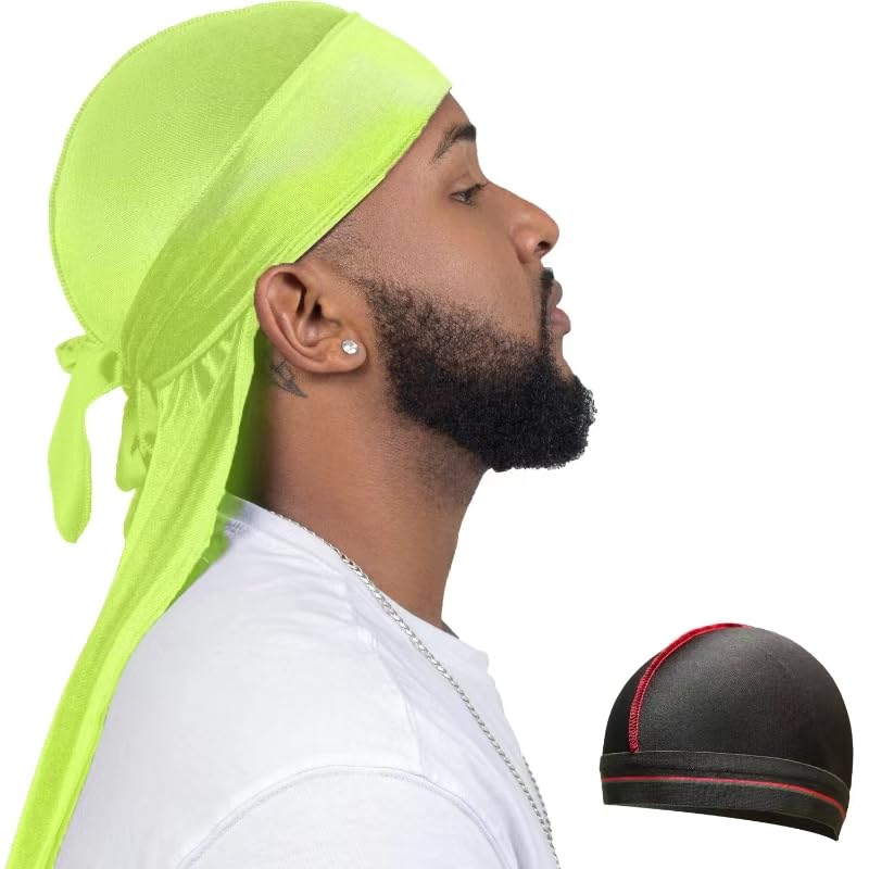 Velvet Durag for Men Wave Cap Velvet Dorag for Men Women 360 Wave