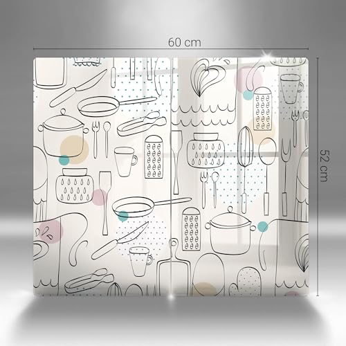 Plaque protection induction évite rayures choc 2x30x52cm accessoire cuisson Wallfluent