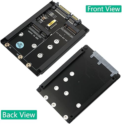 Miniatura 6 de HLT MSATA y B KeyB&M Key SSD 2 en 1 a SATA III de 2.5" con soporte de marco - Conserva mSATA SSD como unidad SATA de 0.276 in 2.5"