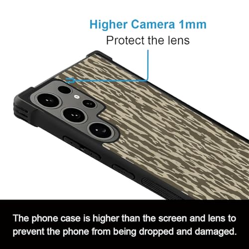 FKBRCL4U for Samsung Galaxy S24 Ultra Case,Graphic Design for Girl Boy Soft Silicone Hard Acrylic Shock Protection Designed for Samsung Galaxy S24 Ultra Bottomland Camouflage Gray Bark Camo Pattern - image 3