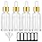 PrettyCare 2 oz Dropper Bottles, 4 Pack Clear Glass Bottles 60ml with Golden Caps, 12 Labels, Funnel & Measured Pipettes-Empty Tincture for Essential Oils & Skincare