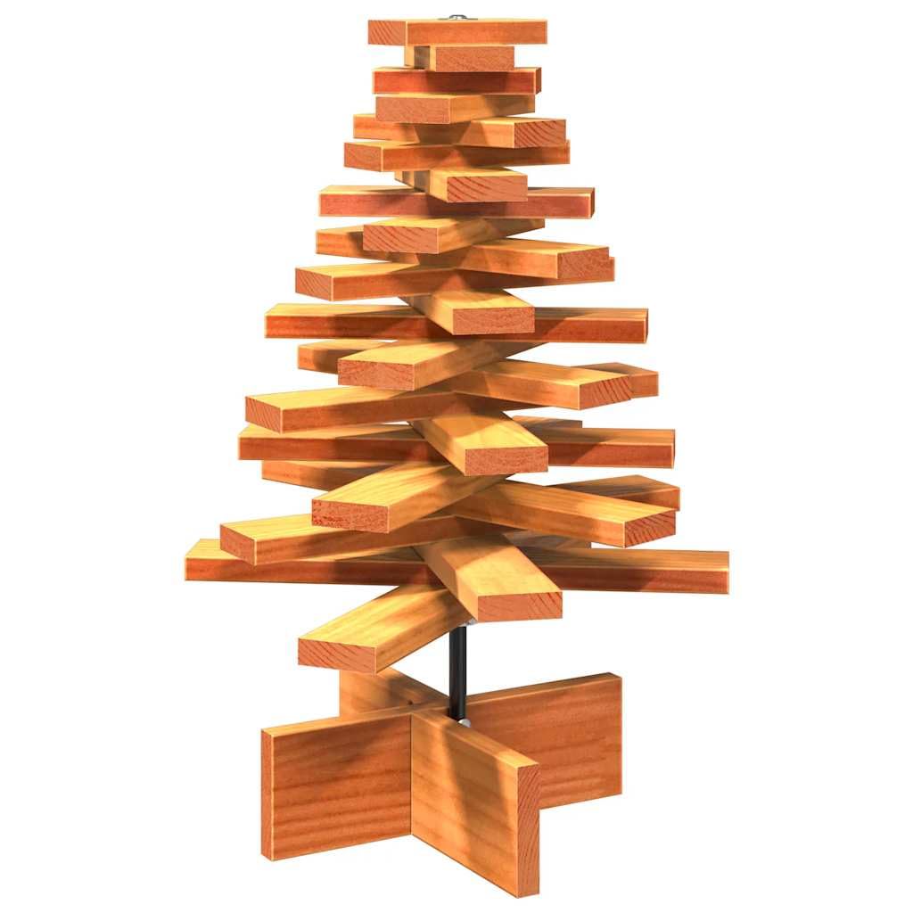 Weihnachtsbaum Massivholz Kiefer 60 cm Wachsbraun | Drehbare Äste, Stabiler Ständer, Individuell Gestaltbar, Für Zuhause Und Büro