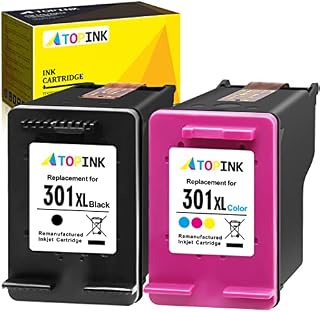 ATOPINK 301 Ink Cartridges Combo Pack XL, 301 Ink Cartridges Remanufactured Printer Ink for HP 301, 301 Ink Cartridges Black and Colour for Deskjet 2540 3050 1510, Envy 4500 4502 5530, OfficeJet 4630