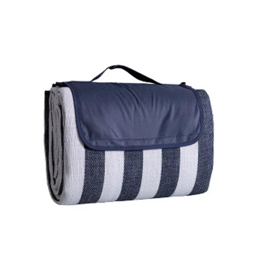 Coperte da Picnic Pieghevoli Impermeabili Anti-Sabbia Extra Large 200cm x 200cm Blu Bianco