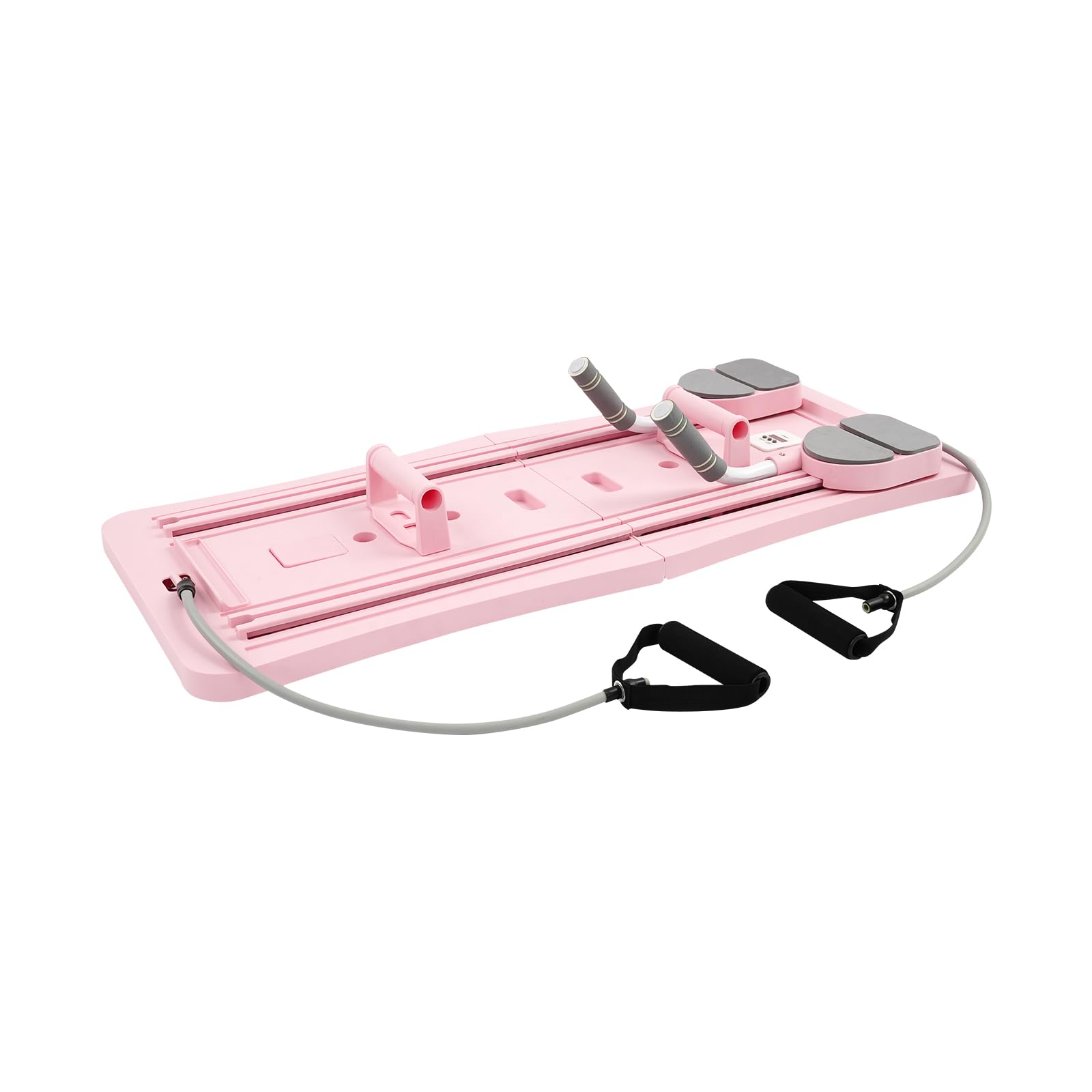 Pilates Reformer | Pilates Board | Multifunktionales Ab Board | 300lbs Belastung | Planke & Bauchrolle | Timer & Spannungsseile | Klappbar | Für Bauch, Rücken & Arme