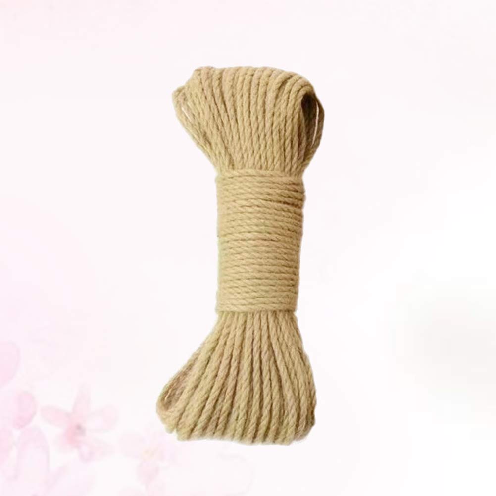 Cabilock 30m Corde De Jute Naturelle Épaisse Ficelle Solide pour Loisirs Créatifs Emballage Cadeaux Noël
