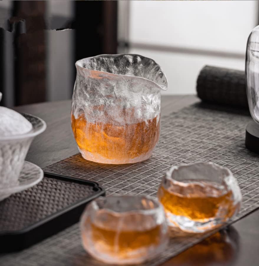Miniatura 4 de 8.5 fl oz de gama alta congelado vidrio quemado feria taza de té hecho a mano jarra de té Kung Fu té divide té Chahai dispensador de té Justicia