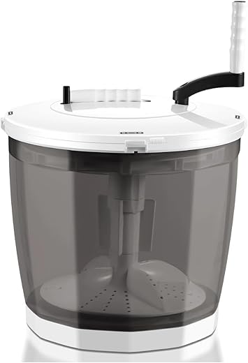 Lavatrice Manuale Portatile Manovella Non Elettrica con Centrifuga Lavatrice da Campeggio a...