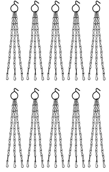 Shakya Black Metal Chain Go-Hooked Type for Hanging Planters Pots in Garden Balcony (Pack of 10) - 15in Supports Upto 4 kg (B0B1MV7RTD) Amazon Price History, Amazon Price Tracker