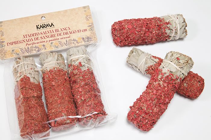 Atado de salvia blanca con sangre de drago para tu ritual de yoga