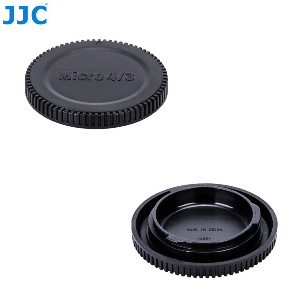 JJC Lens Posteriore Cap + Tappo Corpo per Fotocamere Oympus/Panasonic e Obiettivo Micro Four Thirds (M4/3) Montate (1 Set)
