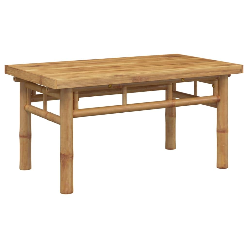 Mesa auxiliar de bambú, 70 x 40 x 35 cm, natural, diseño robusto, para salón, dormitorio, balcón