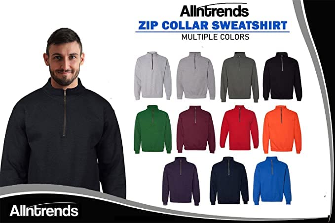 ALLNTRENDS Backwoods Zip Collar Sweatshirt Embroidered Backwoods Sweatshirts3
