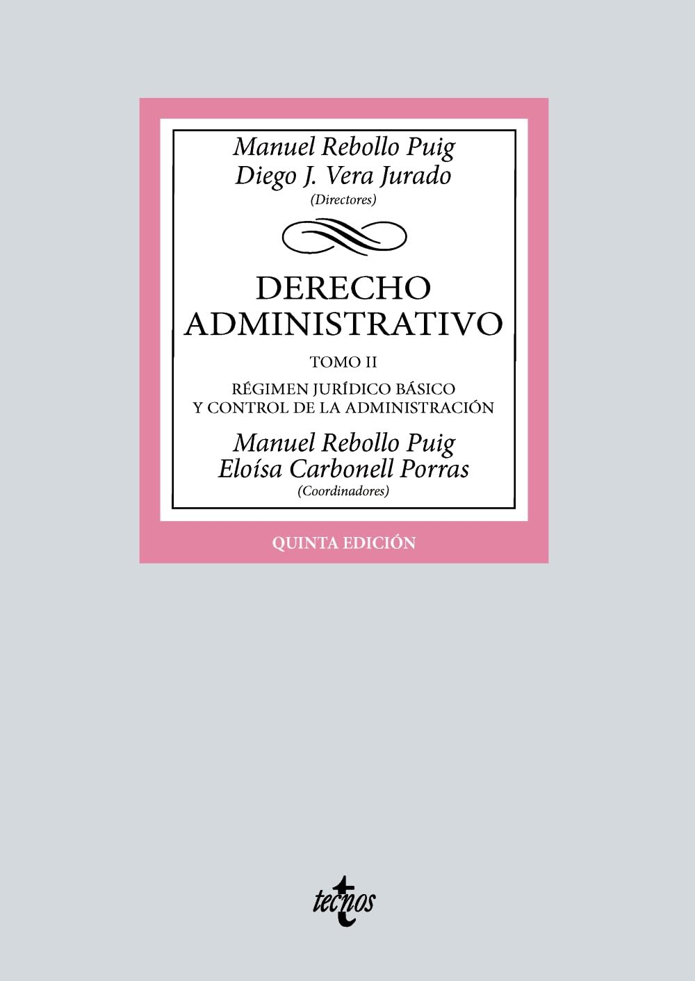 Derecho administrativo: Tomo II. Régimen Jurídico básico y control de la administración (Derecho - Biblioteca Universitaria de Editorial Tecnos)