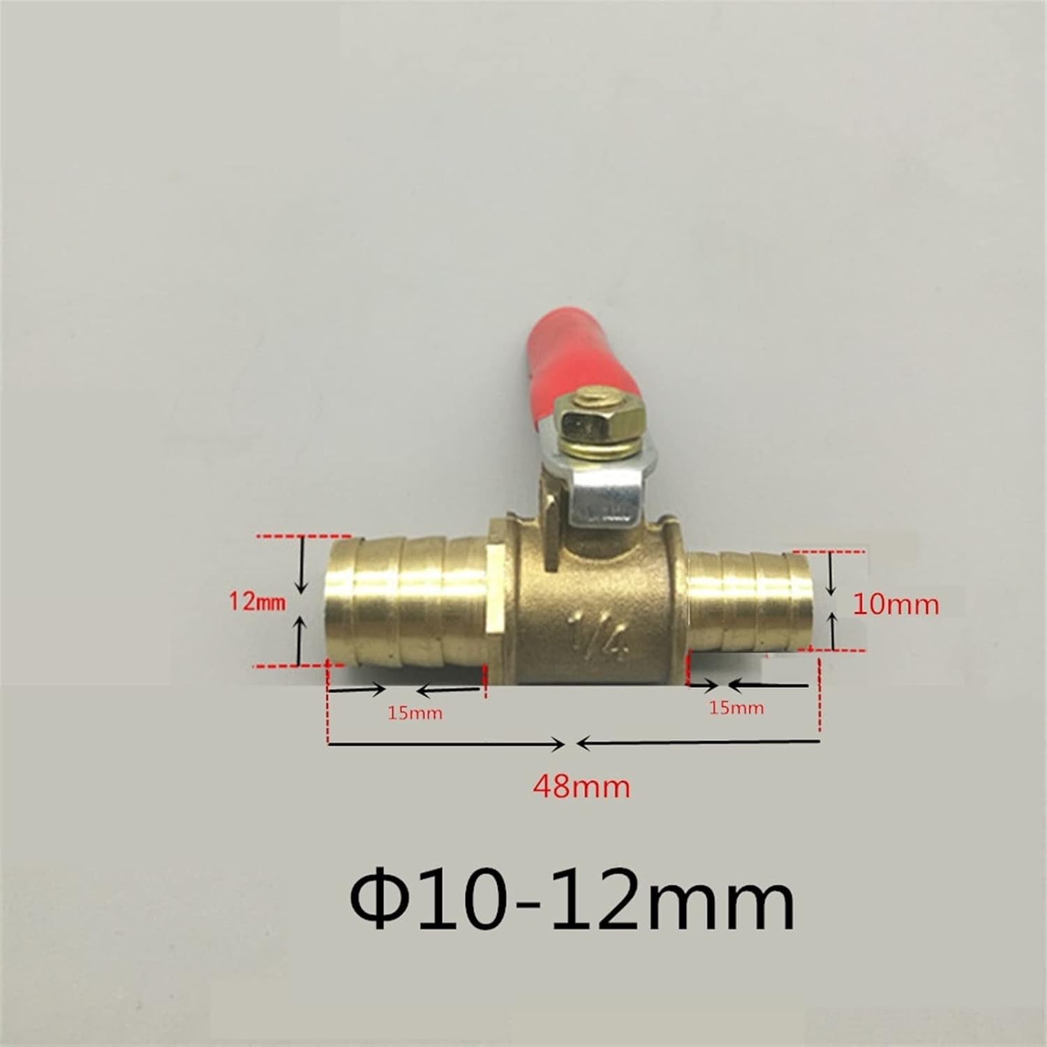 Valve 1pcs 6mm-19mm Pneumatic Connector Hose Barb Brass Water Oil Air Gas Fuel Line Shutoff Ball Valve Pipe Fittings Pneumatic Pipe Switch(6mm to 8mm)