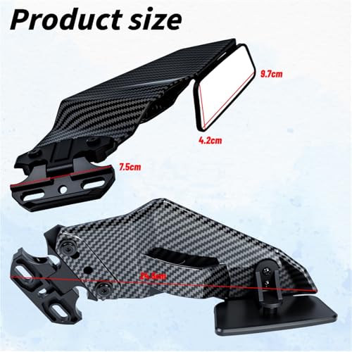 Espejo retrovisor universal de aluminio ajustable para carenado 7