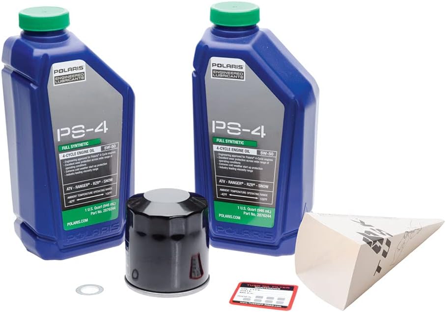 Tusk 4-Stroke Oil Change Kit Polaris PS-4 Plus 5W-50 Compatible with Polaris Sportsman 500 4X4 1996-2006
