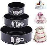 【Springform-Design】Springverschluss, der eine dichte Dichtung bietet, Die Schnalle ermöglicht das schnelle Lösen von Backwaren. Der ergonomisch geformte Premium-Edelstahlverschluss ermöglicht eine einfache Handhabung und einen präzisen Verschluss. Die Federverriegelung und die Verriegelung, die die Form sicher zusammenhält und eine dichte, auslaufsichere Abdichtung bietet.