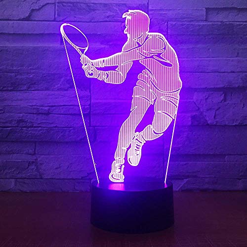 Lámpara de Noche Ilusión 3D Cambia 7 Colores USB miniatura 1