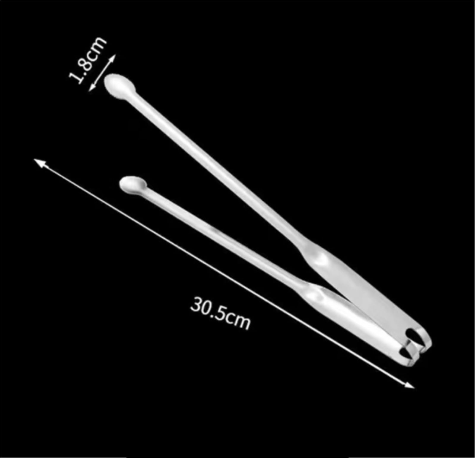 Küchenzange, Grillzange aus Edelstahl, silberfarben, 18–30 cm, for Grillen(30cm)