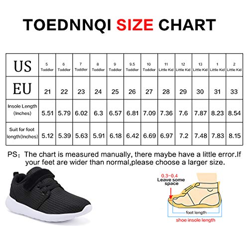 Image of TOEDNNQI Boys Girls Sneakers Kids Lightweight Breathable Strap Athletic Running Shoes for Little Kids /Toddler