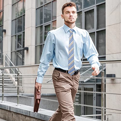 Image of Mantieqingway Mens Skinny Ties,2.56 inch Cotton Neckties Striped Plaid Ties for Groom Groomsmen Wedding Party Christmas