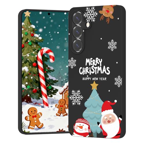 Coque Galaxy S25 anti-choc silicone mat évite rayures motif Noël