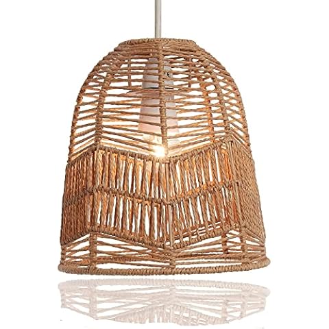 GBS Elegant Izabella Wicker Light Shade Cover