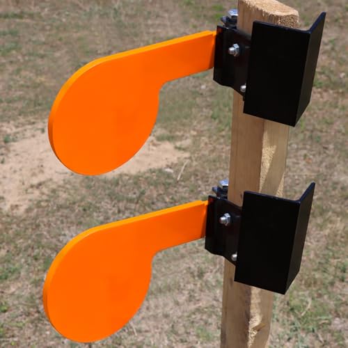 Image of Highwild 6 inch x 3 /8 inch AR500 Dueling Tree Paddle Set Reactive Steel Dueling Tree Targets DIY Shooting Target Kit for Shooting Range Outdoor - for Use with 2X4 Board - 2 Pack