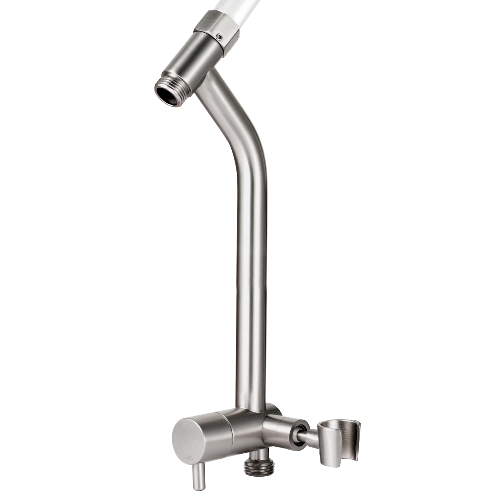 G-Promise Metal Shower Diverter with Low Handheld Holder (Brushed Nickel)